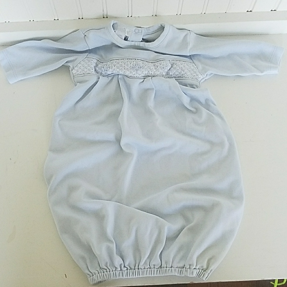 Boutique Kissy Kissy newborn smocked gown